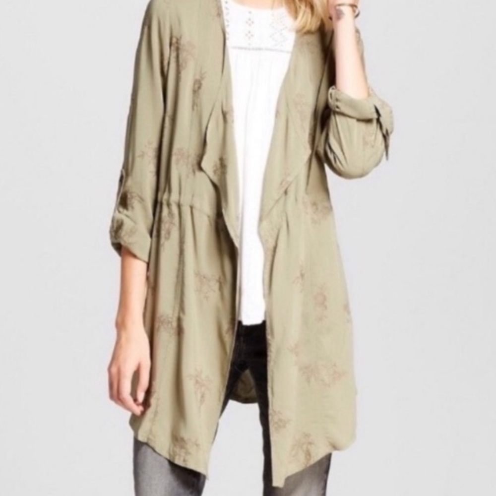 Knox Rose • Olive Green Embroidered Jacket